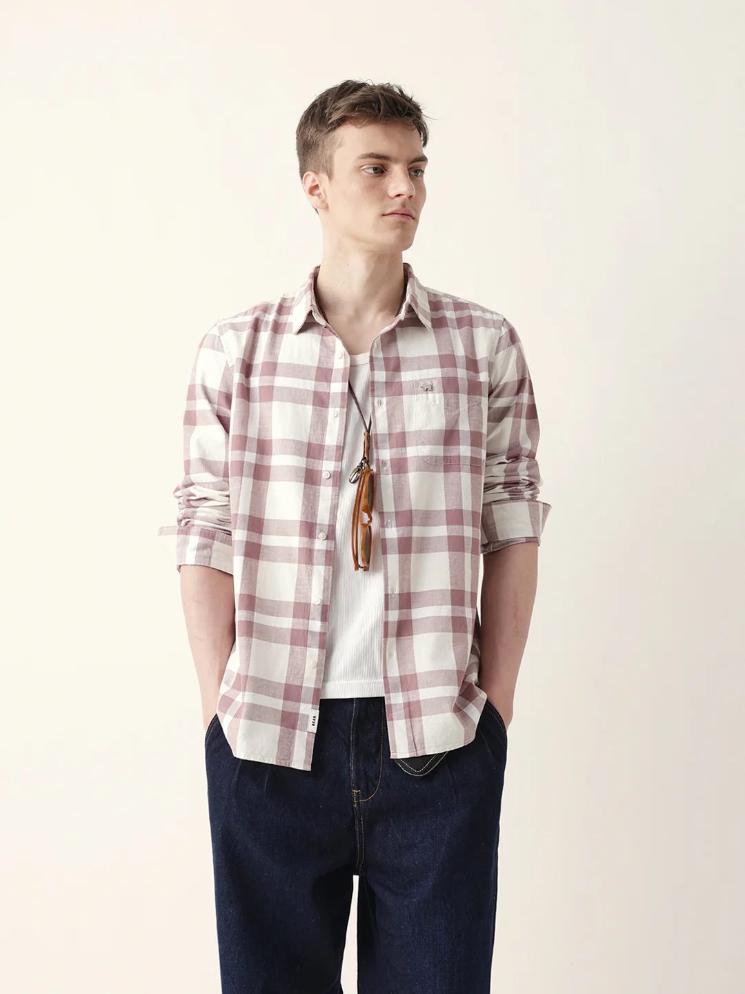 Men Casual Plaid Flannel Shirt - Image 3
