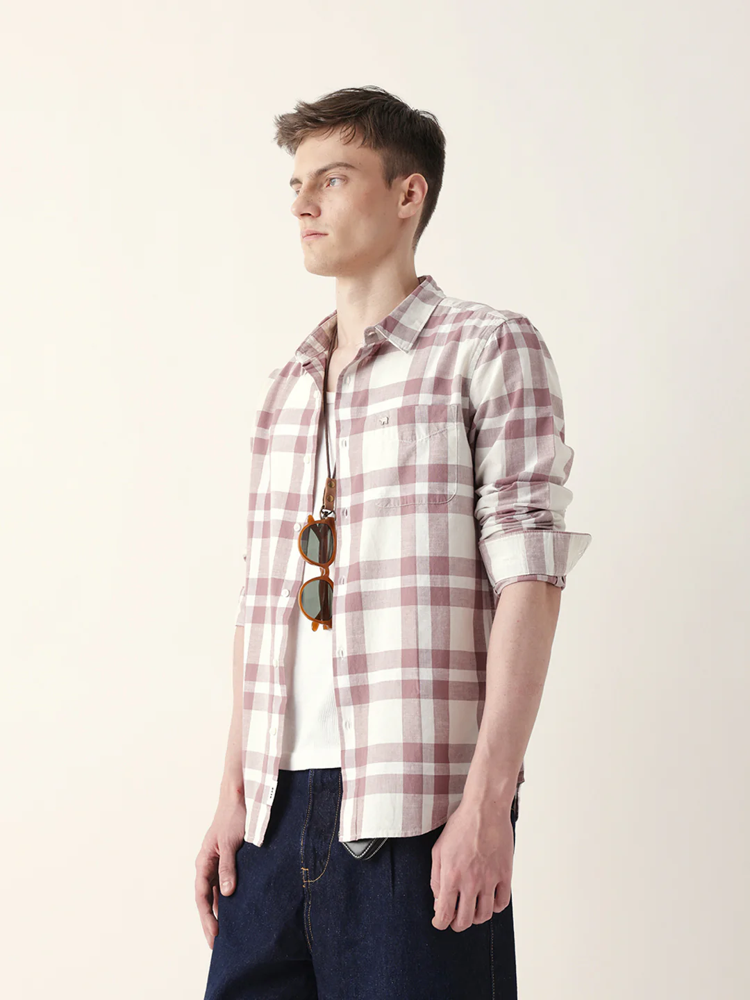 Men Casual Plaid Flannel Shirt - Image 4