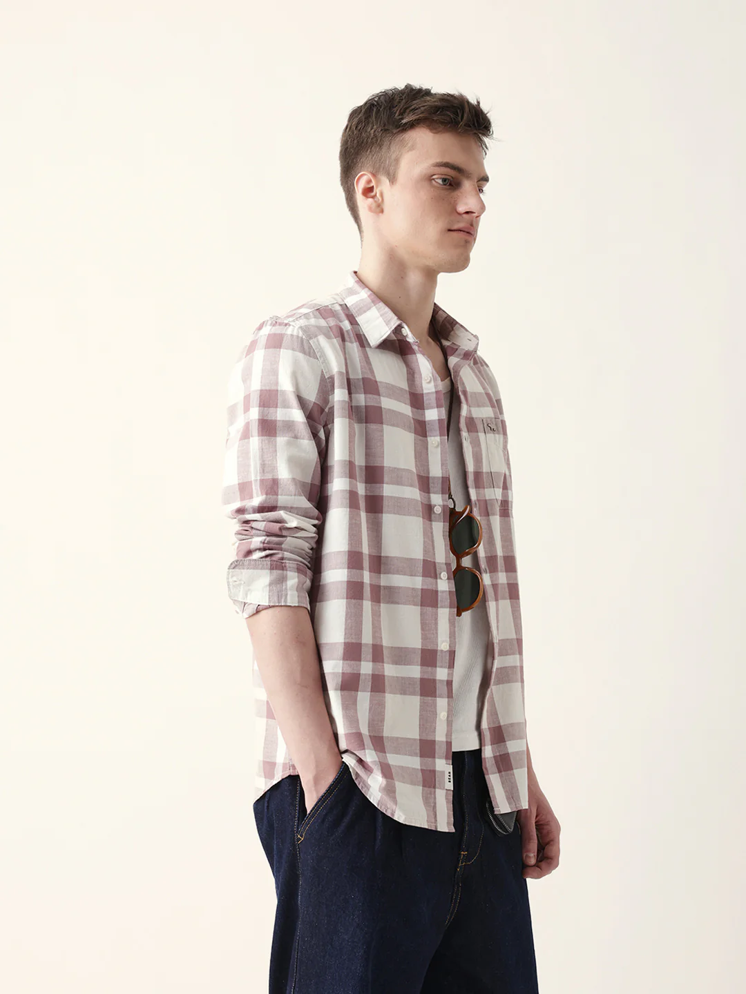 Men Casual Plaid Flannel Shirt - Image 5