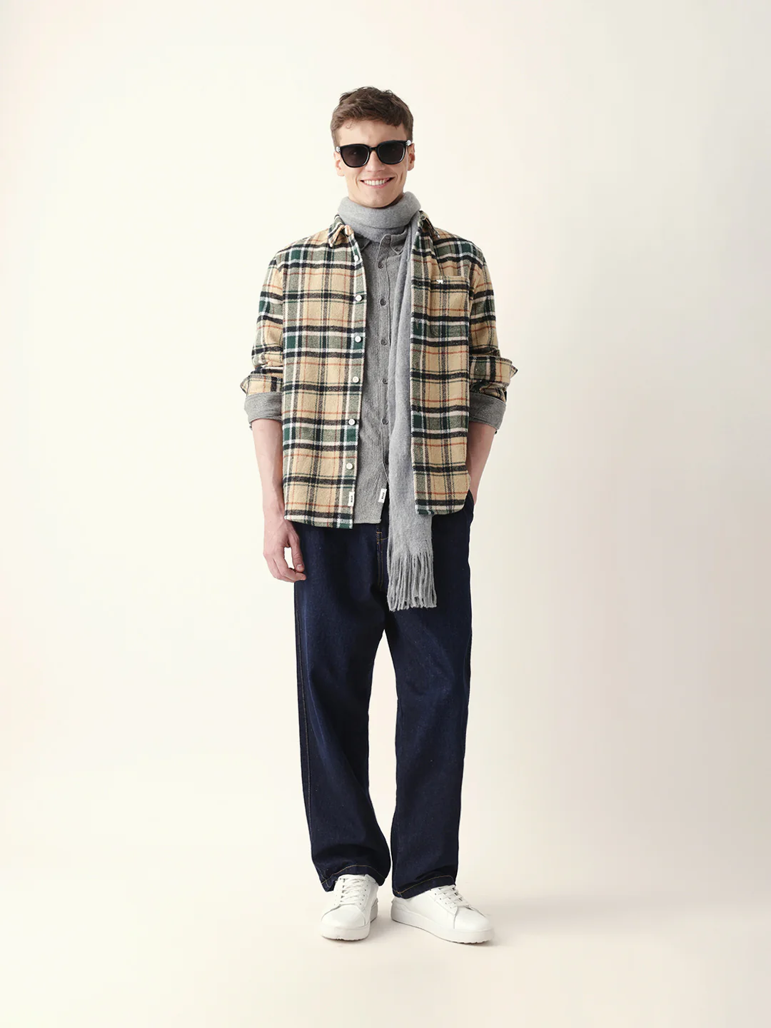 Men Casual Plaid Flannel Shirt - Image 2