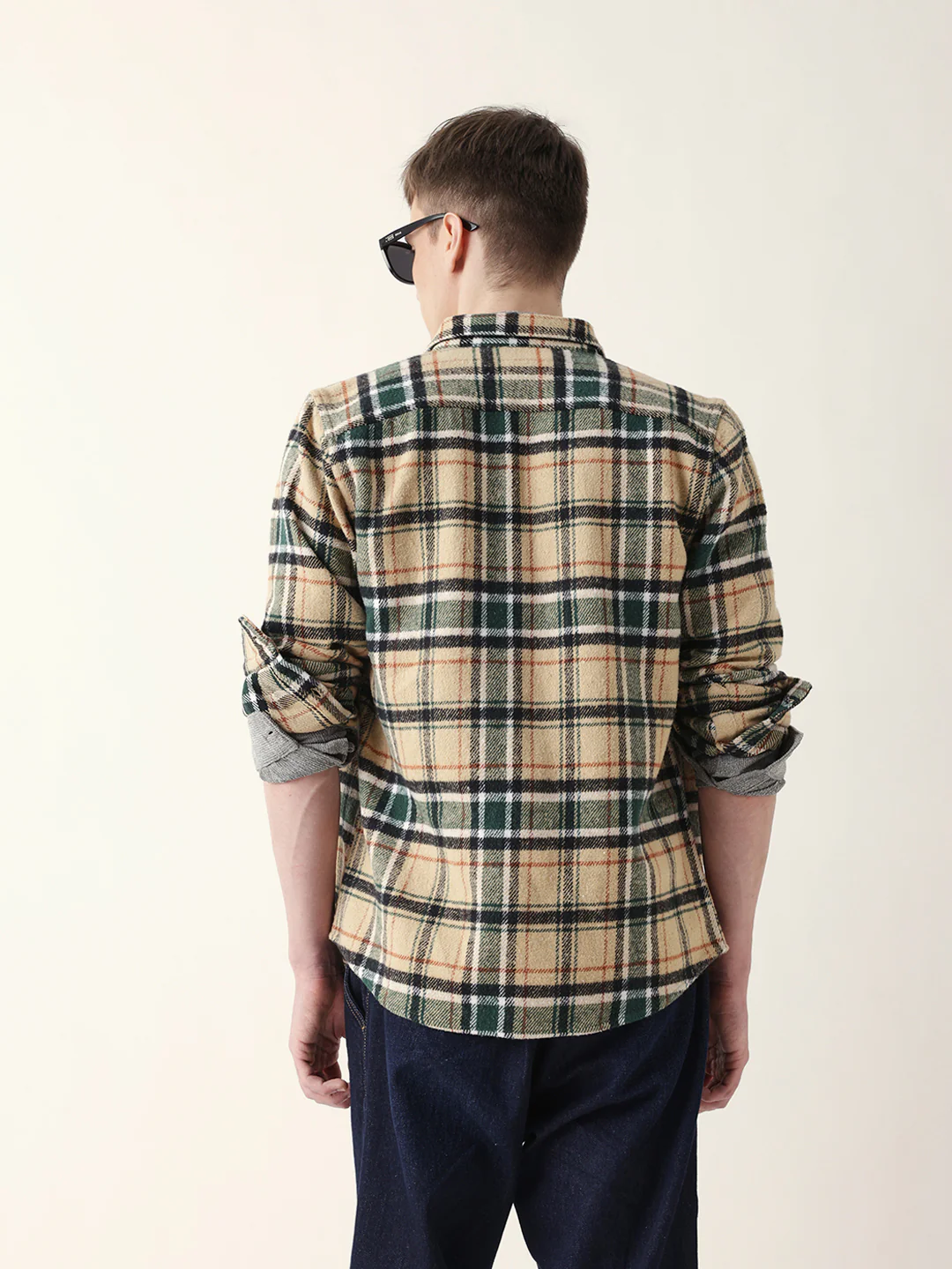 Men Casual Plaid Flannel Shirt - Image 7