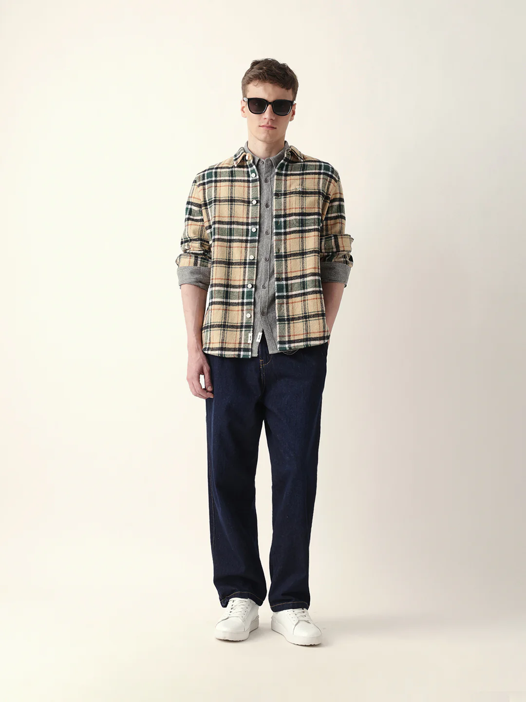 Men Casual Plaid Flannel Shirt - Image 8