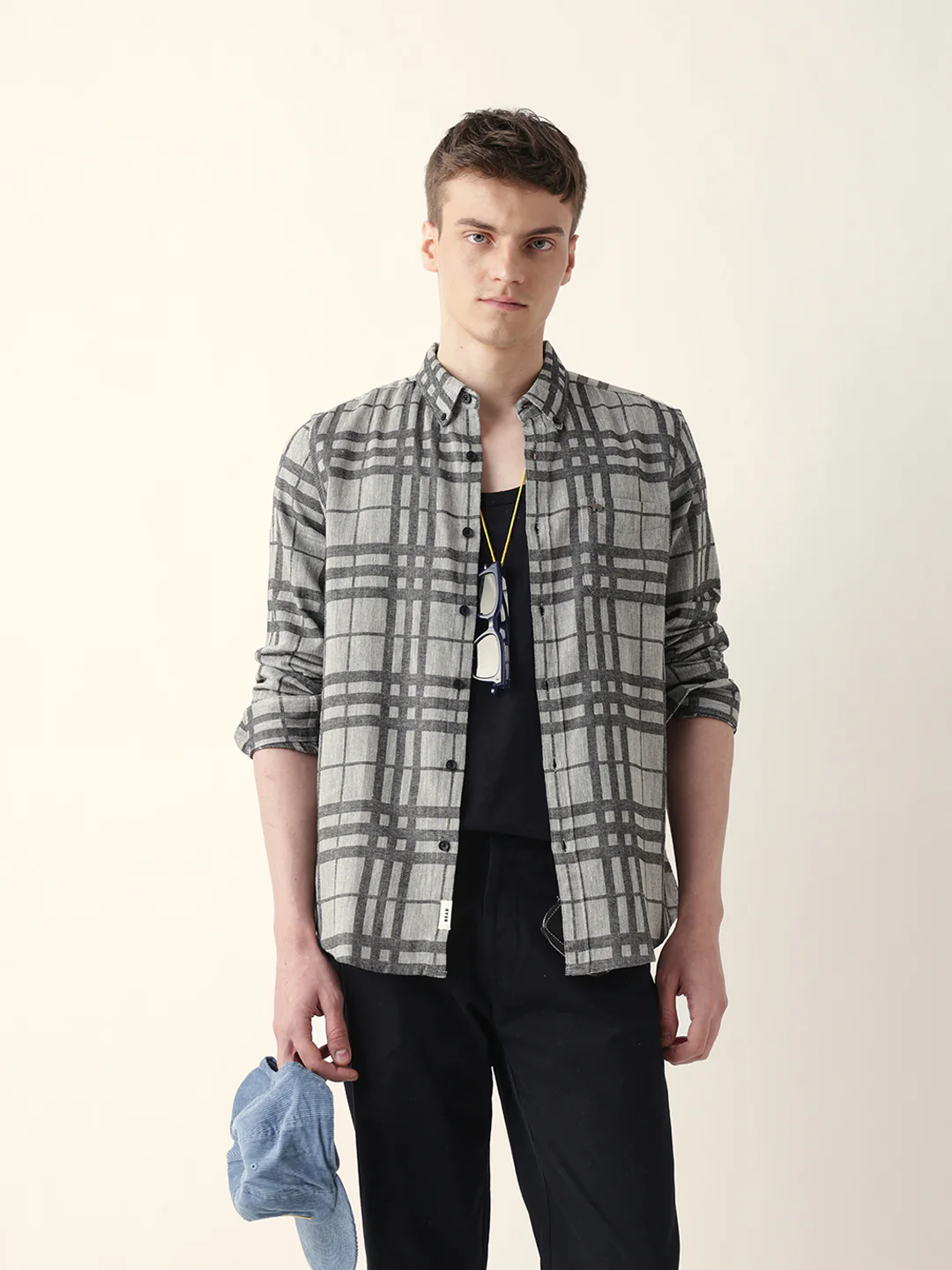 Men Casual Plaid Flannel Shirt - Image 3