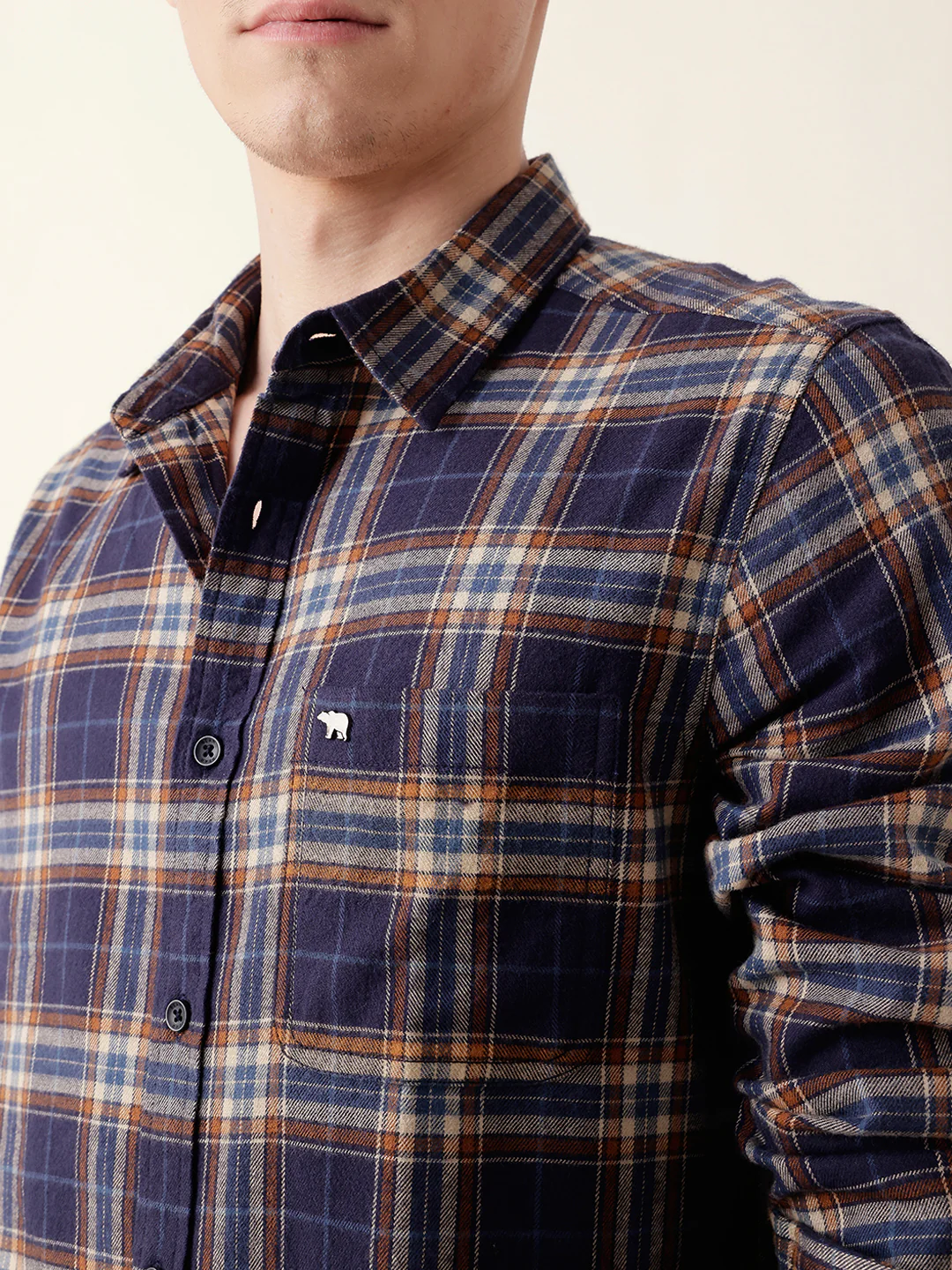 Men Casual Plaid Shirt - Image 6