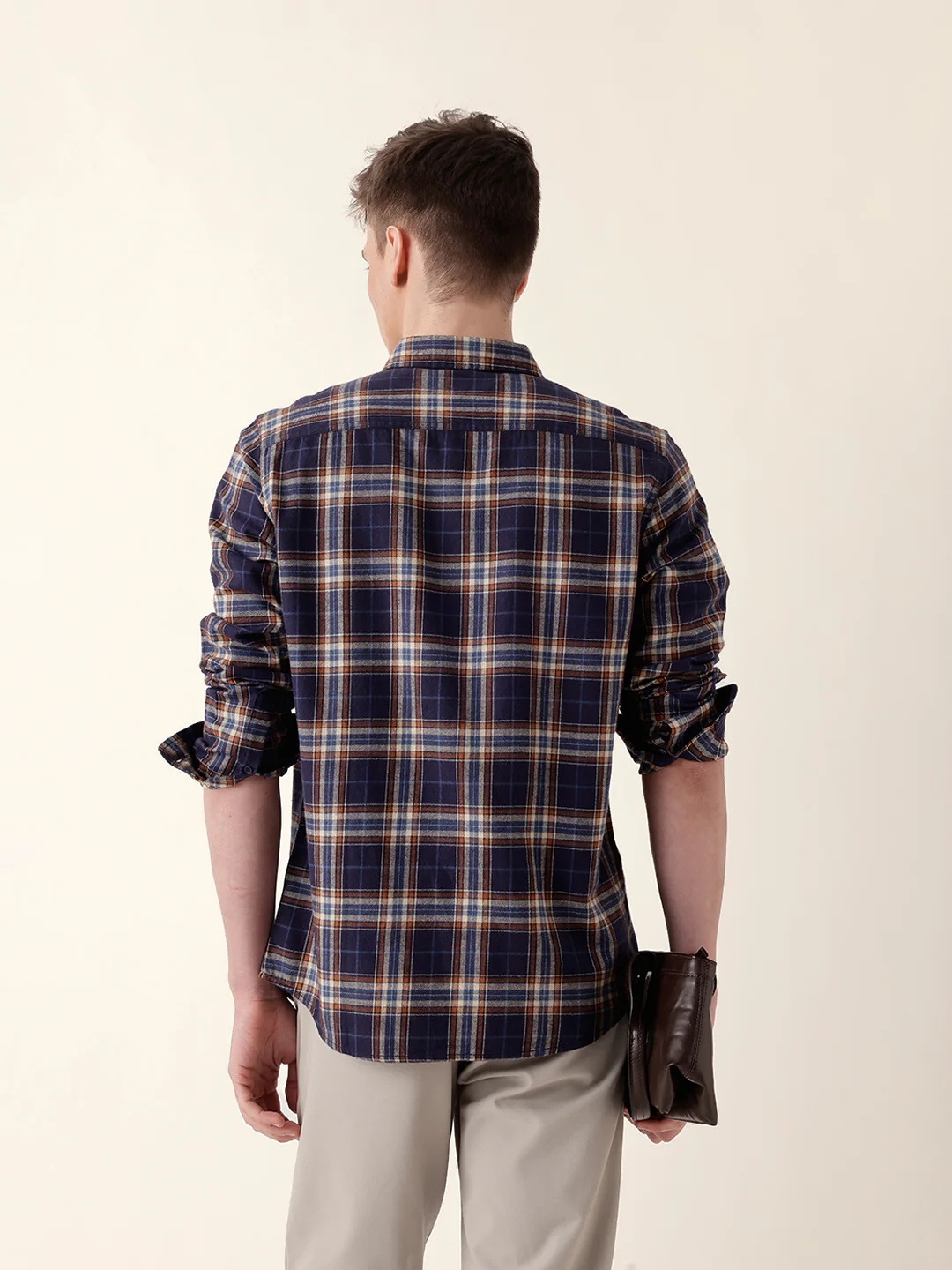 Men Casual Plaid Shirt - Image 7