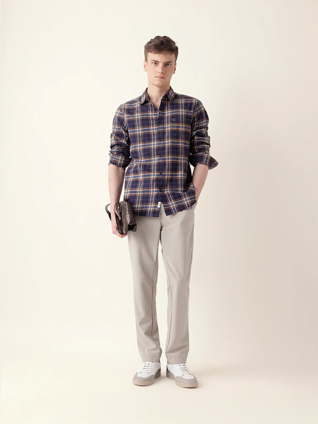 Men Casual Plaid Shirt - Image 8