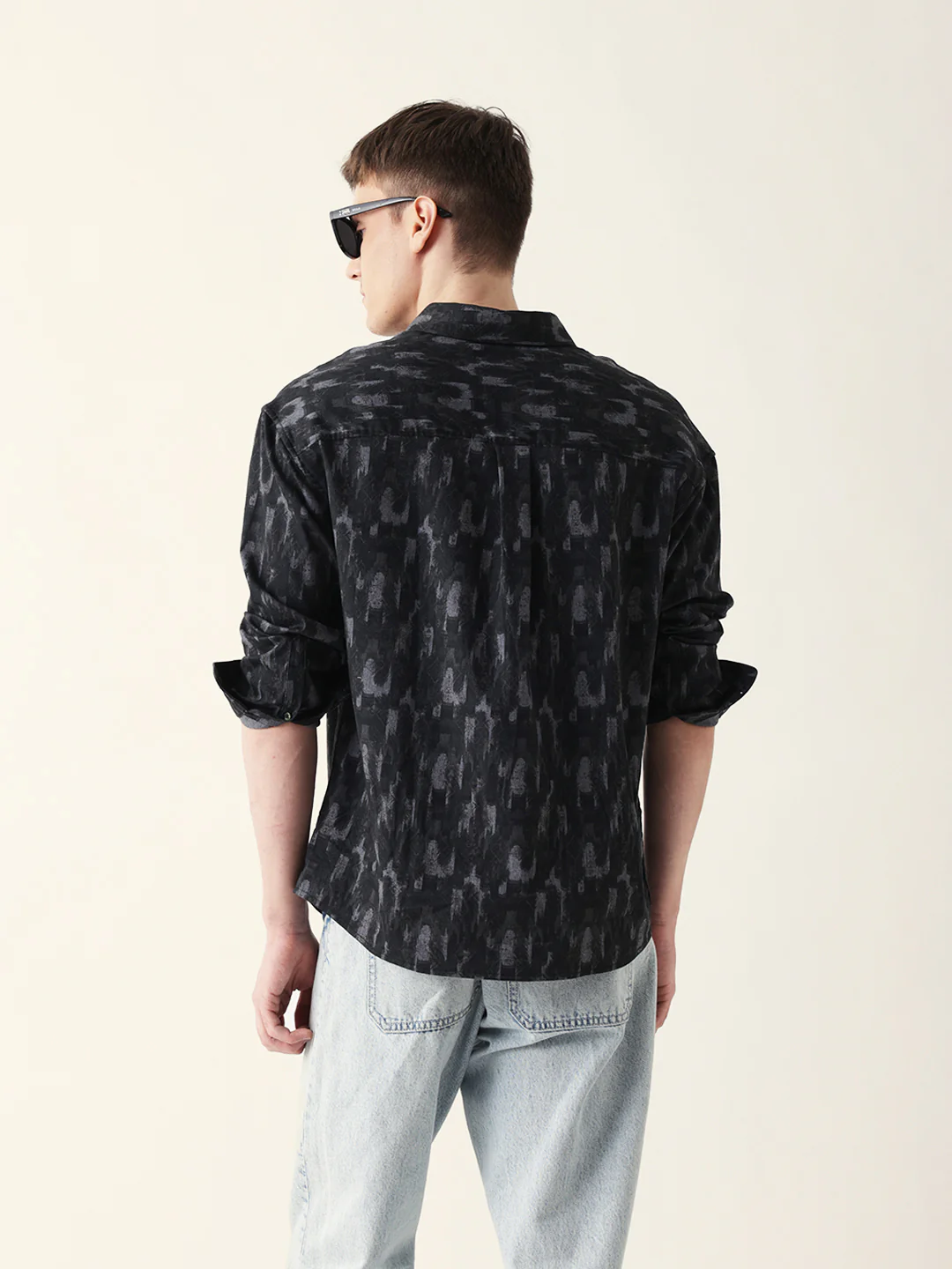 Men Casual Printed Button-Down Shirt - Image 7