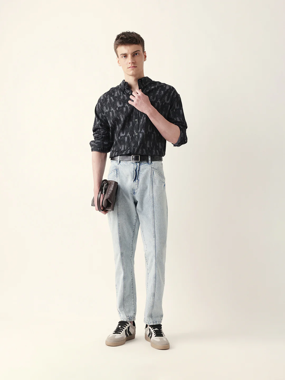 Men Casual Printed Button-Down Shirt - Image 8
