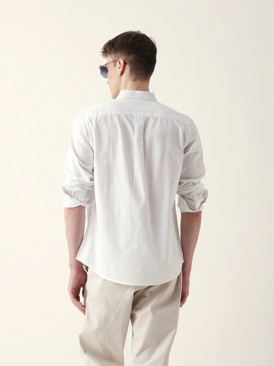 Men Casual Solid Button-Down Shirt - Image 7
