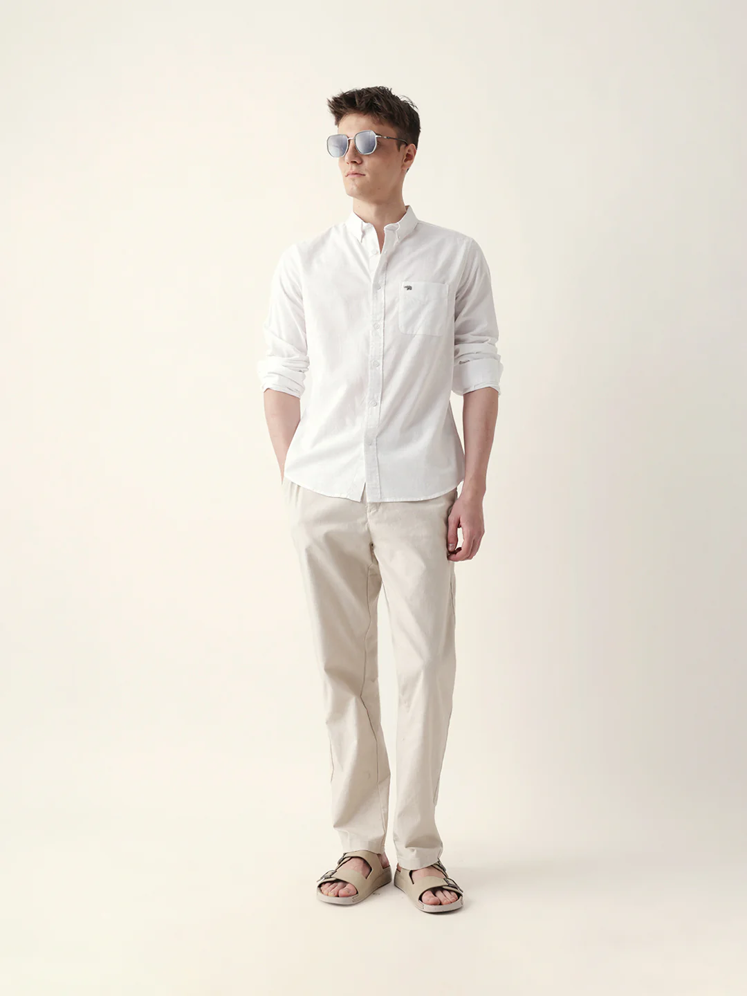 Men Casual Solid Button-Down Shirt - Image 8