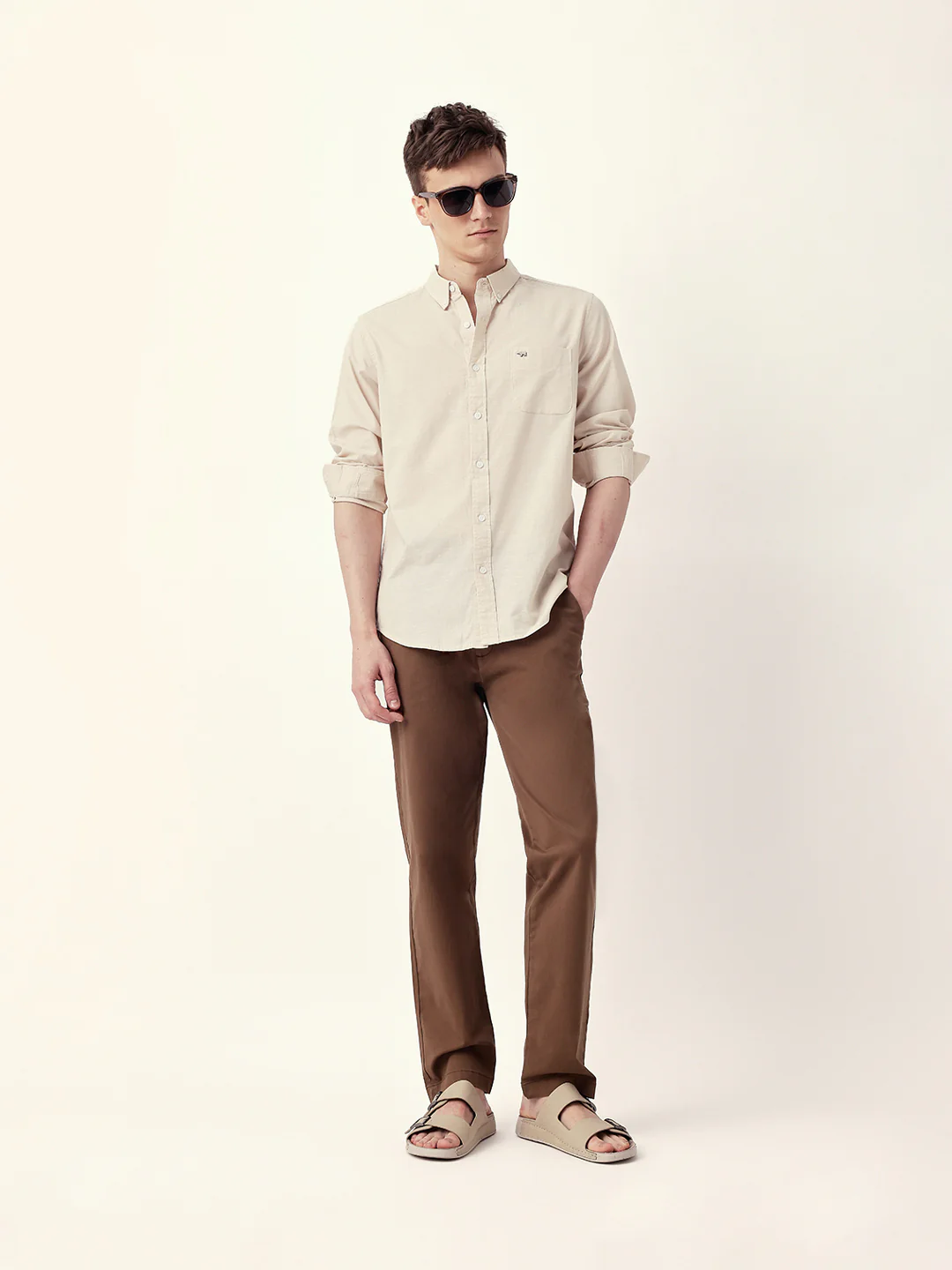 Men Casual Solid Button-Down Shirt - Image 7