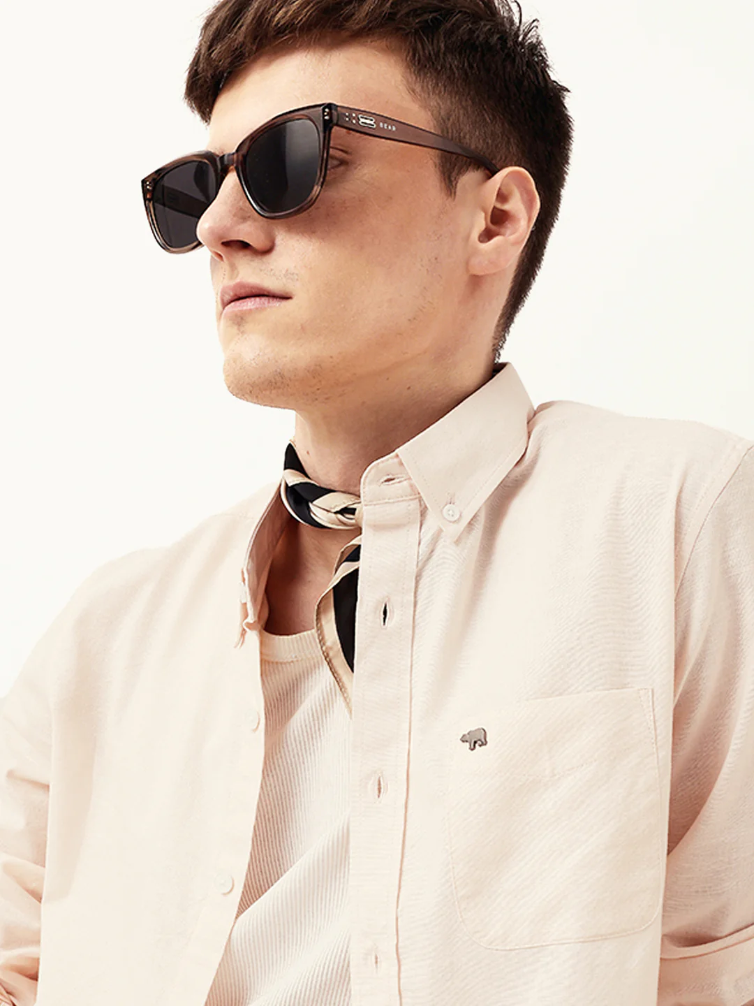 Men Casual Solid Button-Down Shirt - Image 7