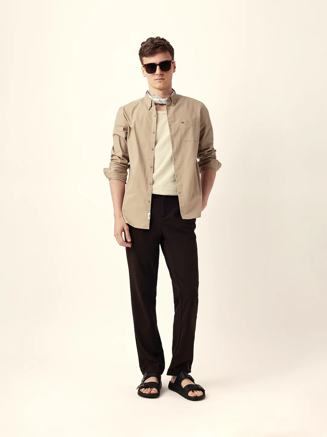 Men Casual Solid Oxford Shirt - Image 4