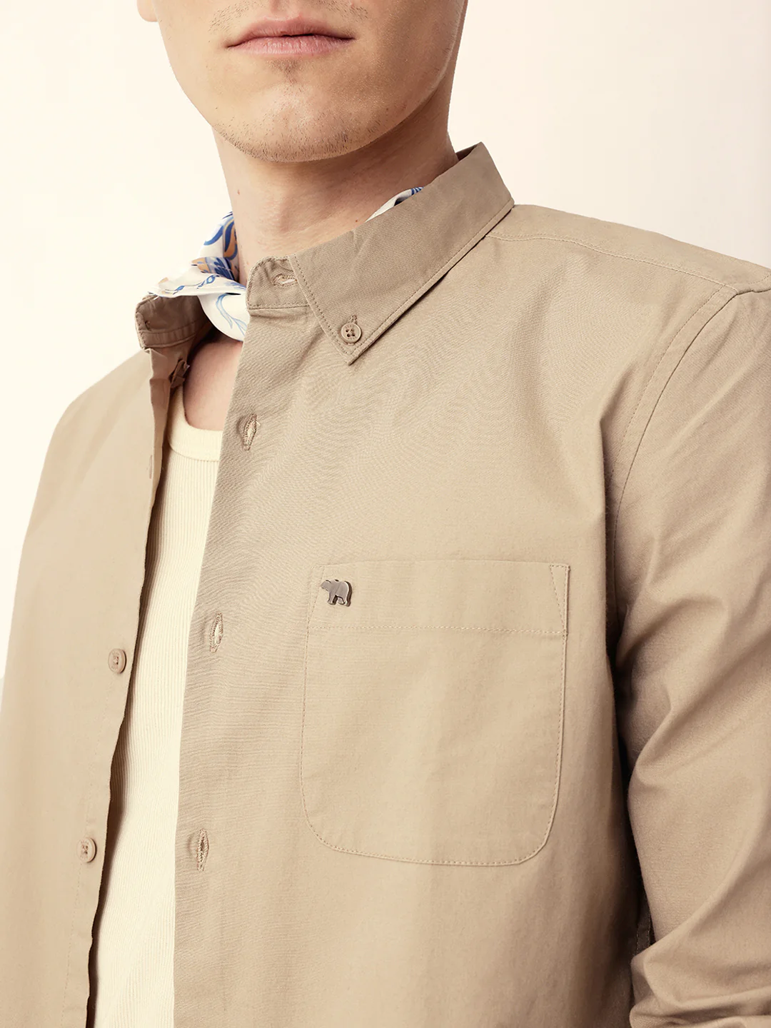 Men Casual Solid Oxford Shirt - Image 8