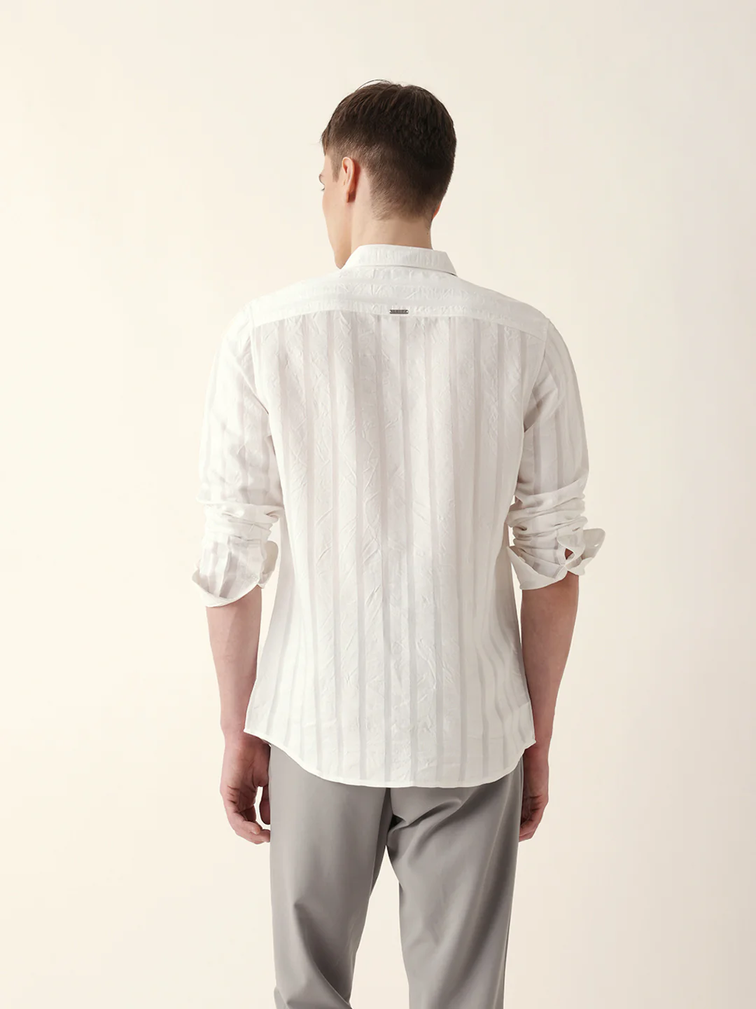 Men Casual Vertical Stripe Shirt - Image 6