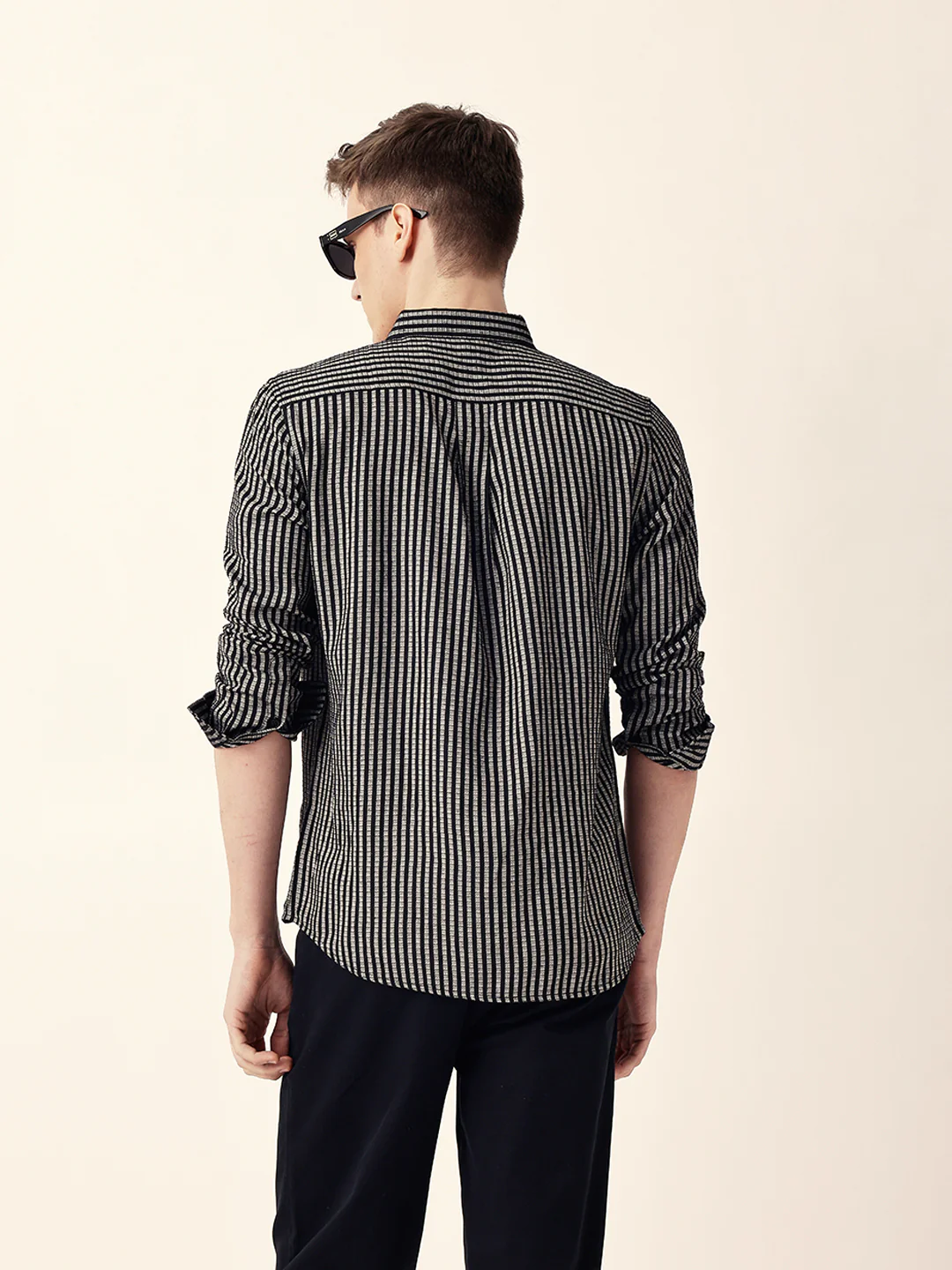 Men Casual Vertical Stripe Shirt - Image 6