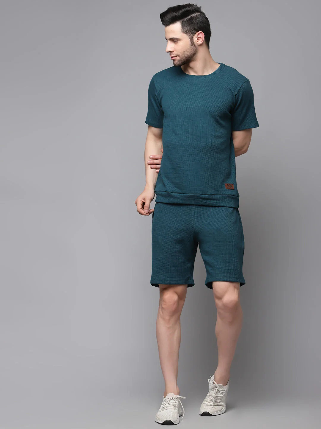 Men Casual Waffle Co-ords Set - Image 2