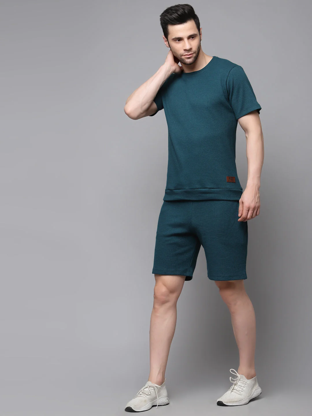 Men Casual Waffle Co-ords Set - Image 4