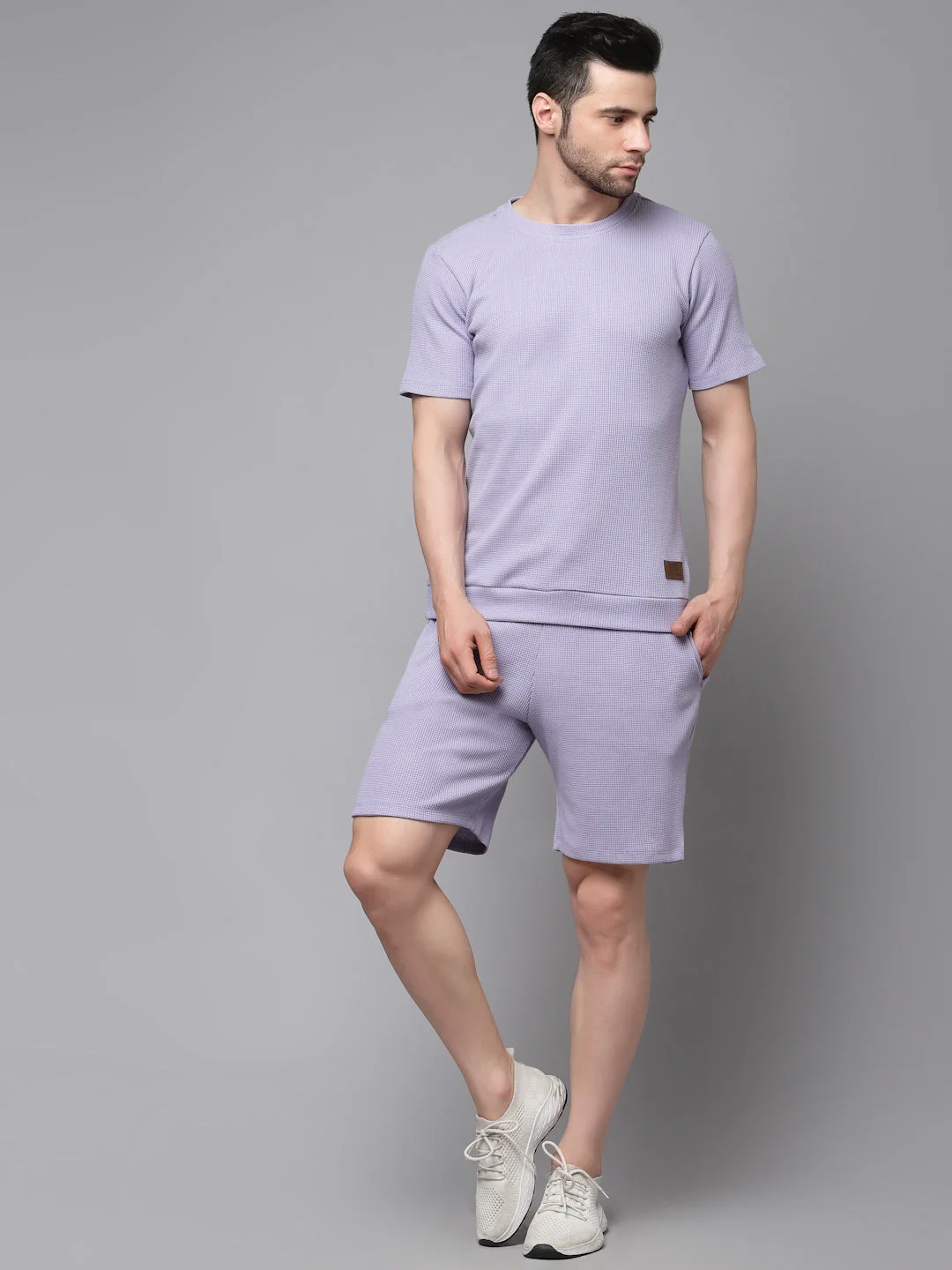 Men Casual Waffle Co-ords Set - Image 2