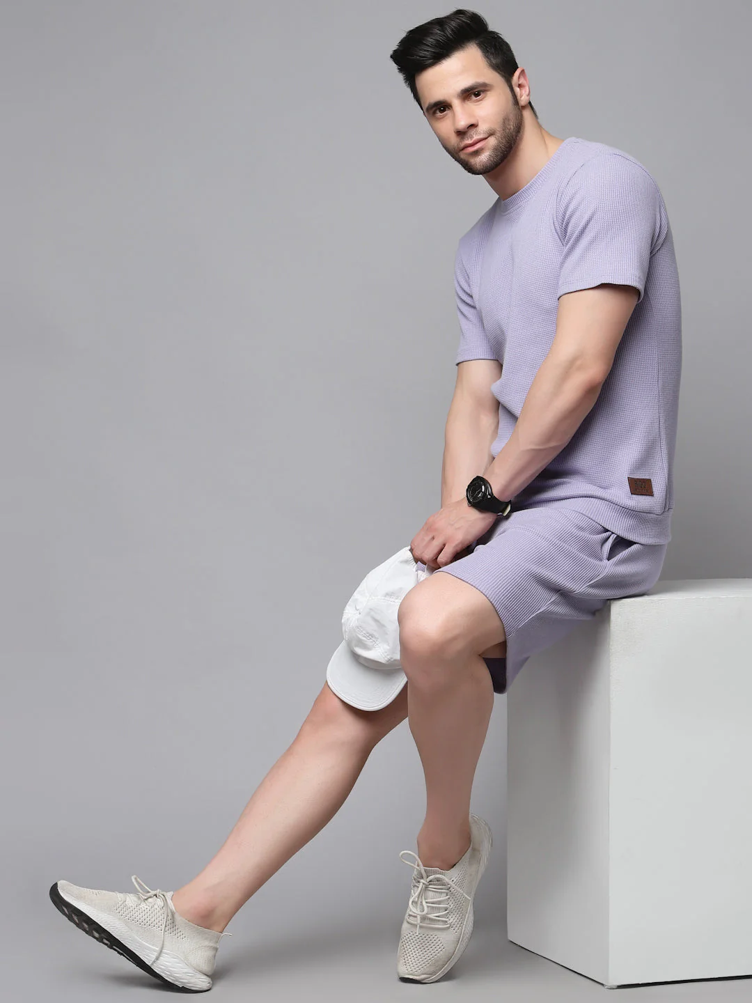 Men Casual Waffle Co-ords Set - Image 3