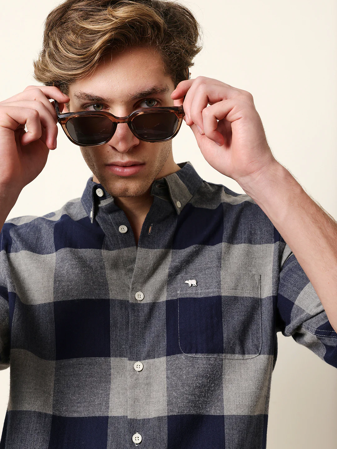 Men Checked Casual Full-Sleeve Shirt - Image 2