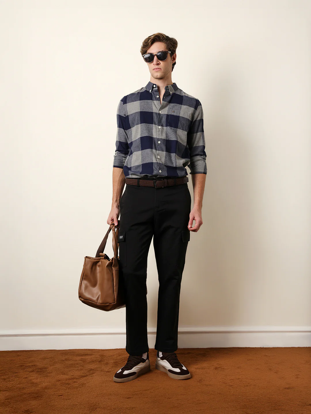 Men Checked Casual Full-Sleeve Shirt - Image 3