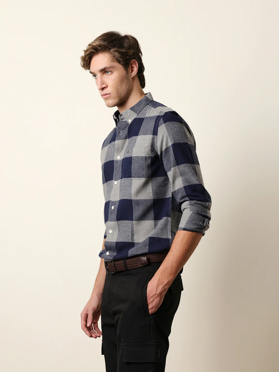 Men Checked Casual Full-Sleeve Shirt - Image 4
