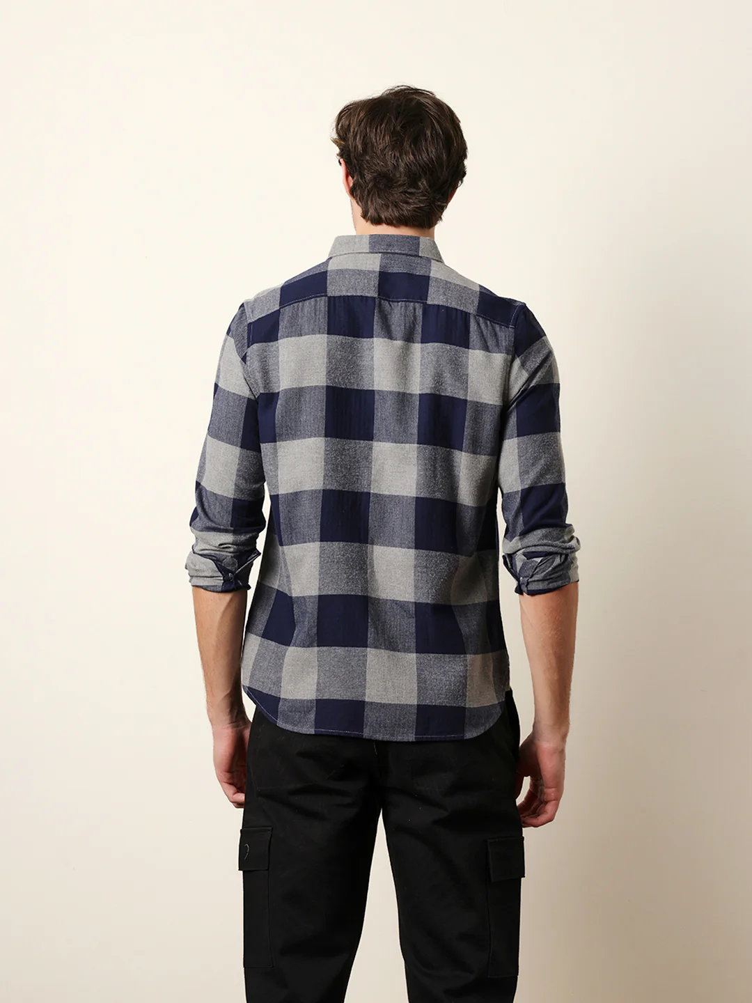 Men Checked Casual Full-Sleeve Shirt - Image 7