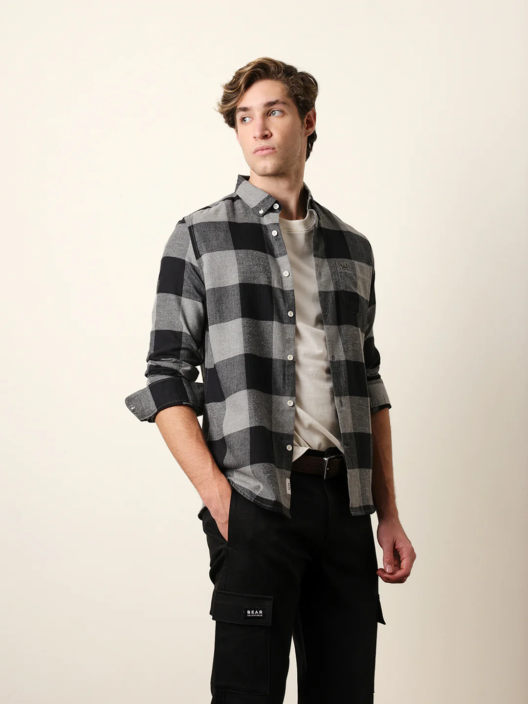 Men Checked Casual Full-Sleeve Shirt - Image 4