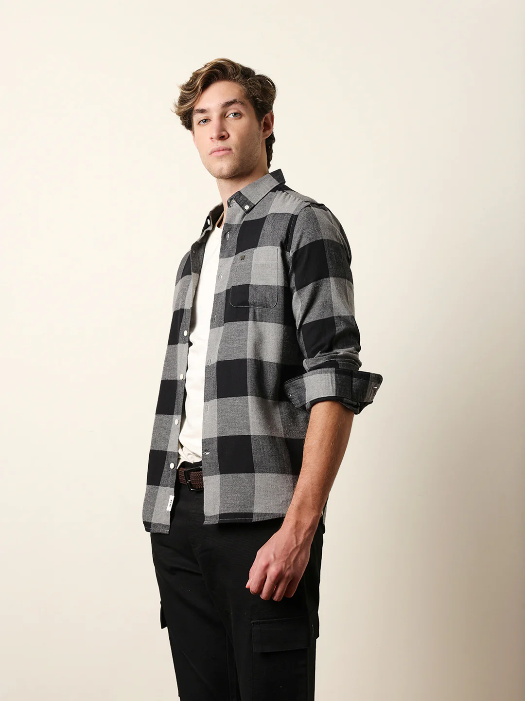 Men Checked Casual Full-Sleeve Shirt - Image 5