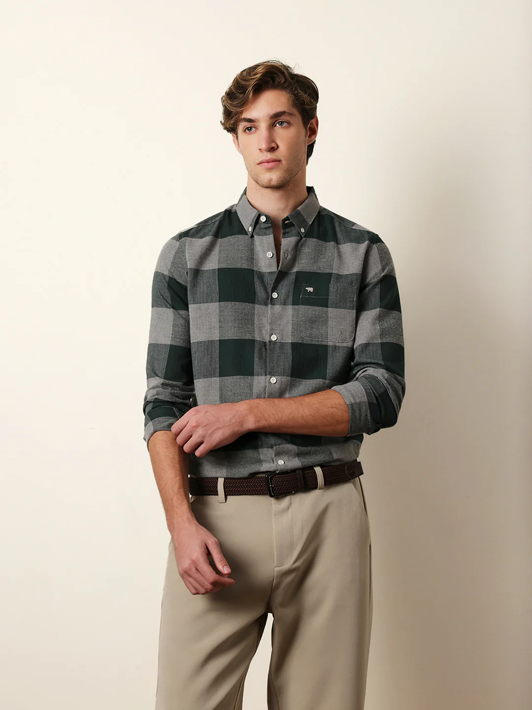 Men Checked Casual Full-Sleeve Shirt - Image 3