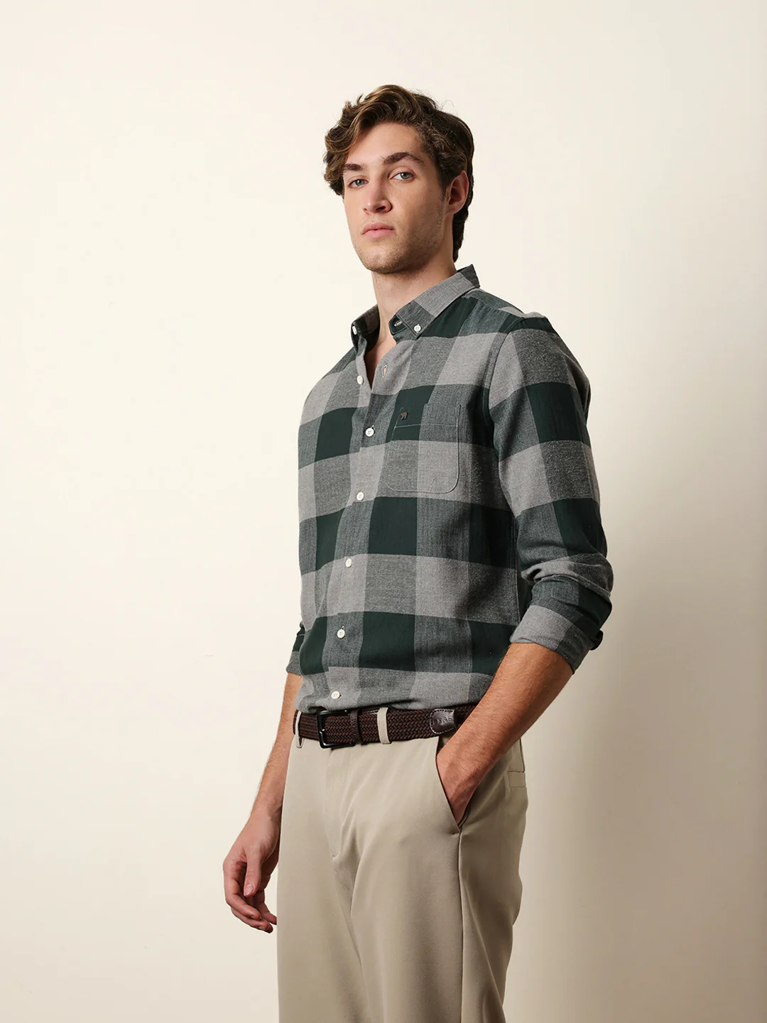 Men Checked Casual Full-Sleeve Shirt - Image 4