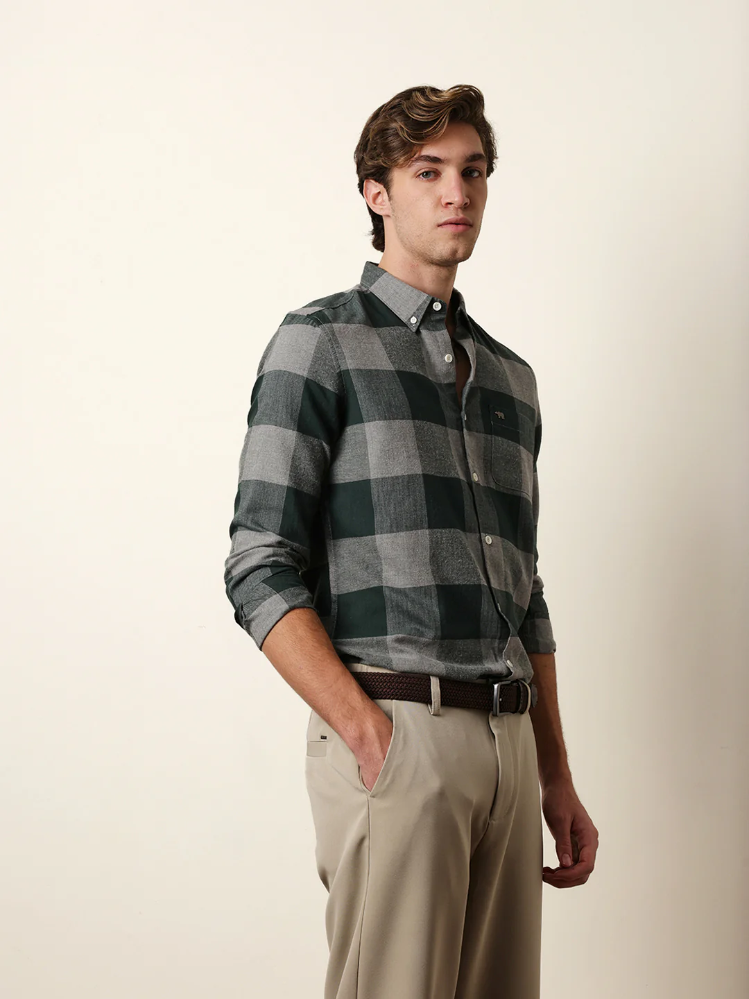 Men Checked Casual Full-Sleeve Shirt - Image 5