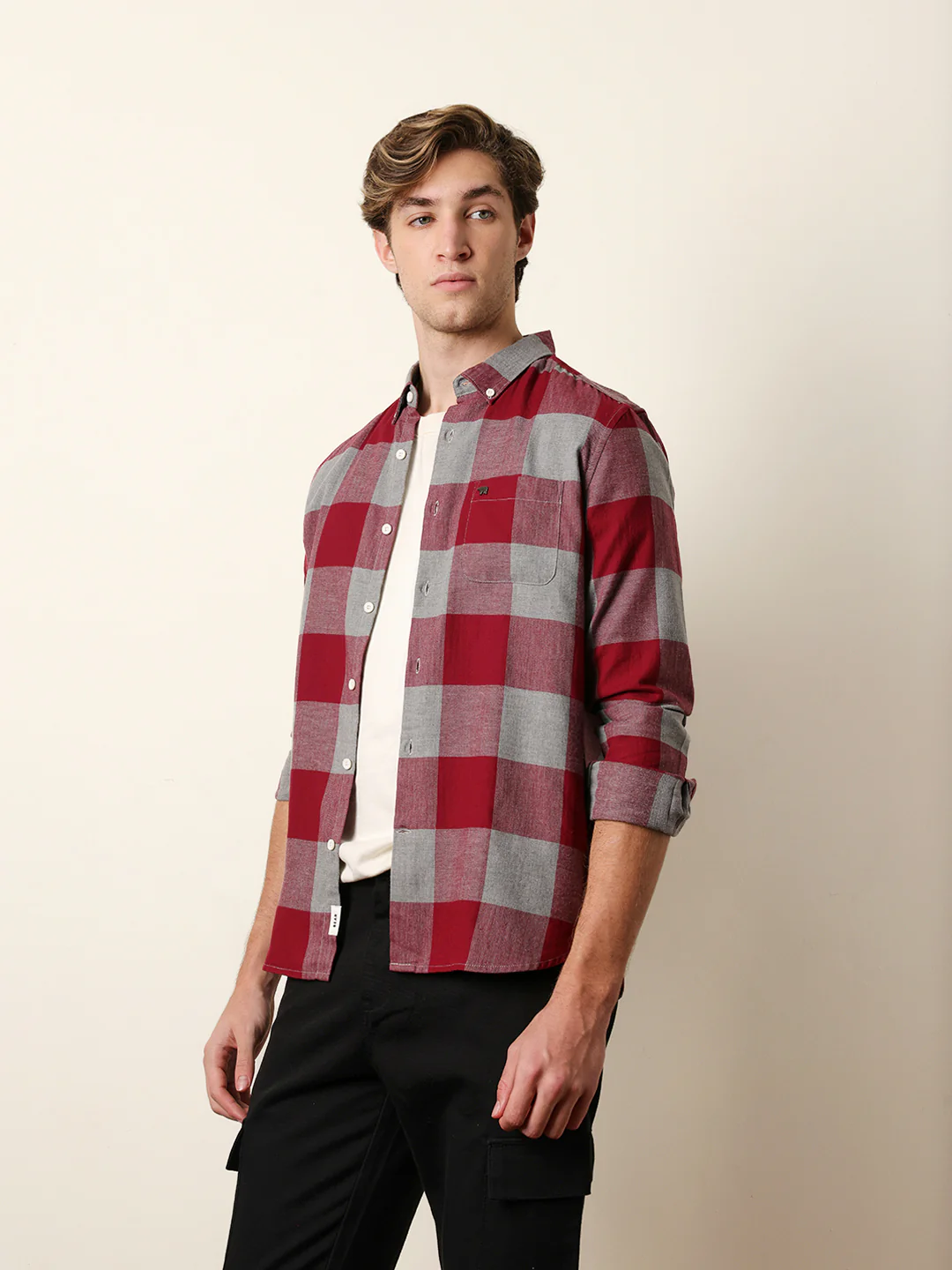 Men Checked Casual Full-Sleeve Shirt - Image 4