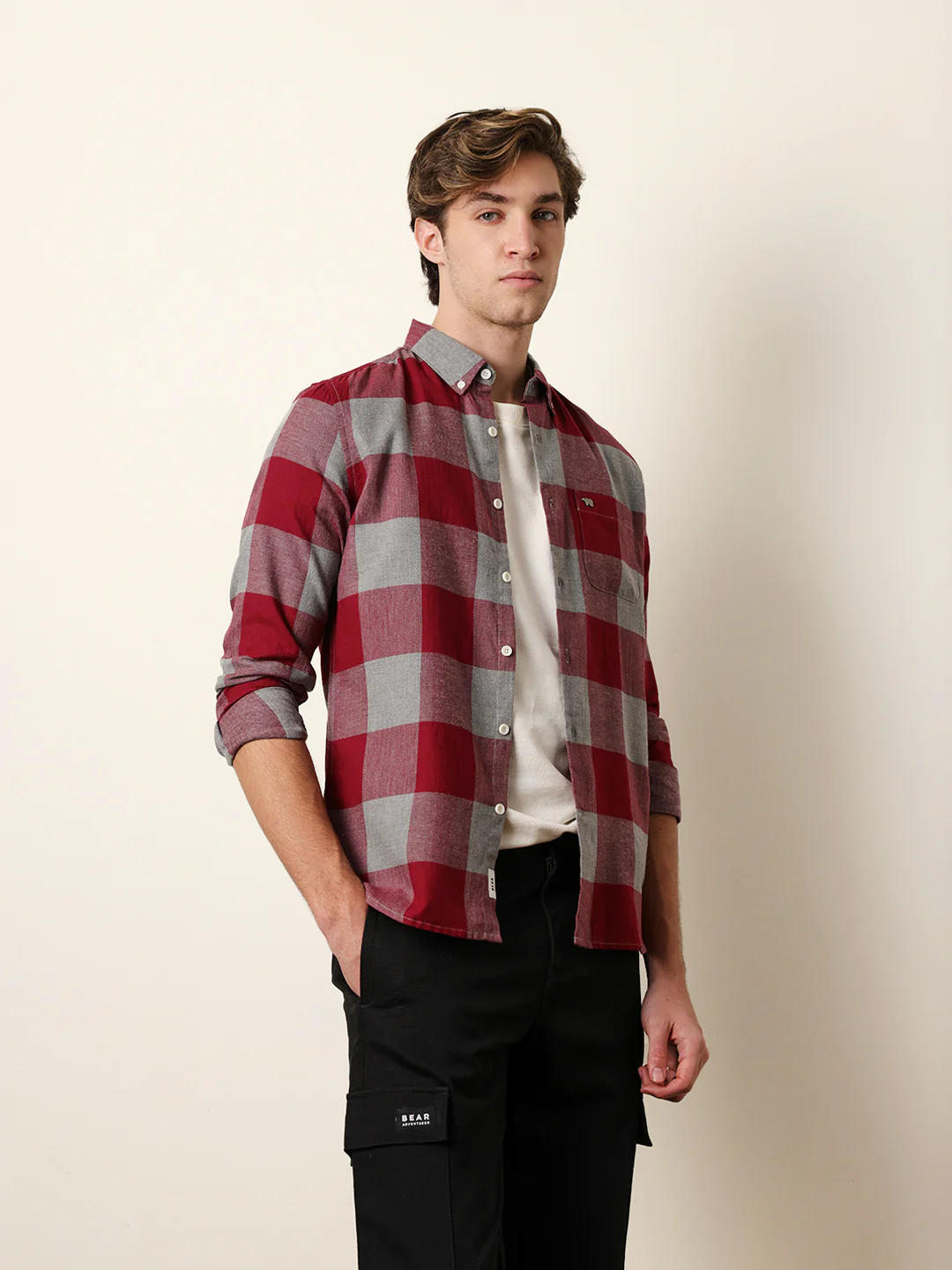 Men Checked Casual Full-Sleeve Shirt - Image 5