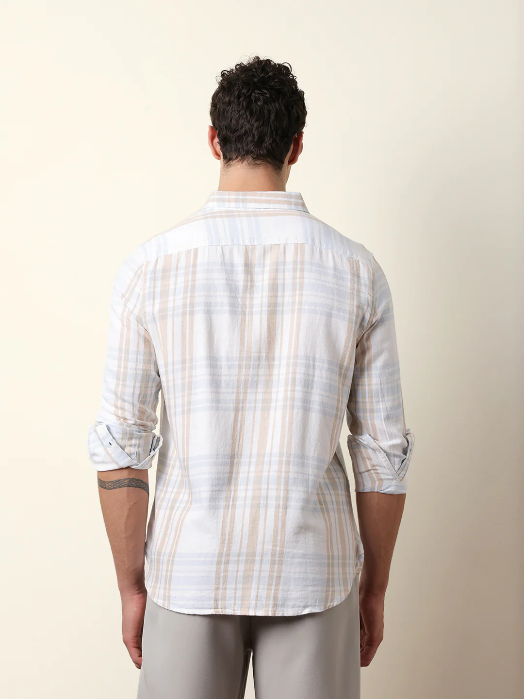 Men Checked Casual Full-Sleeve Shirt - Image 7