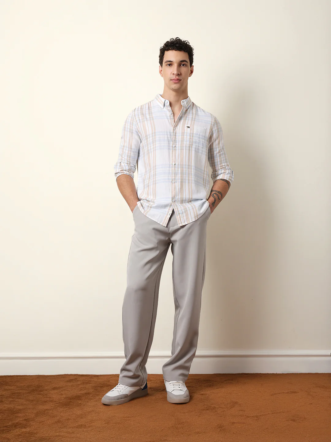 Men Checked Casual Full-Sleeve Shirt - Image 8