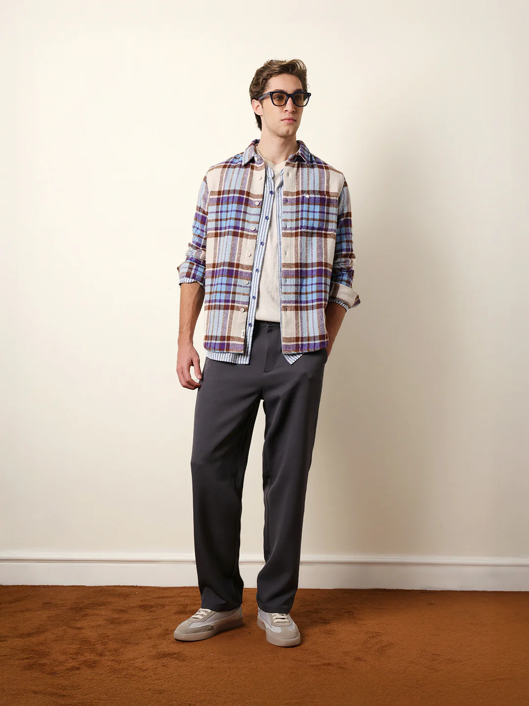 Men Checked Casual Full-Sleeve Shirt - Image 3