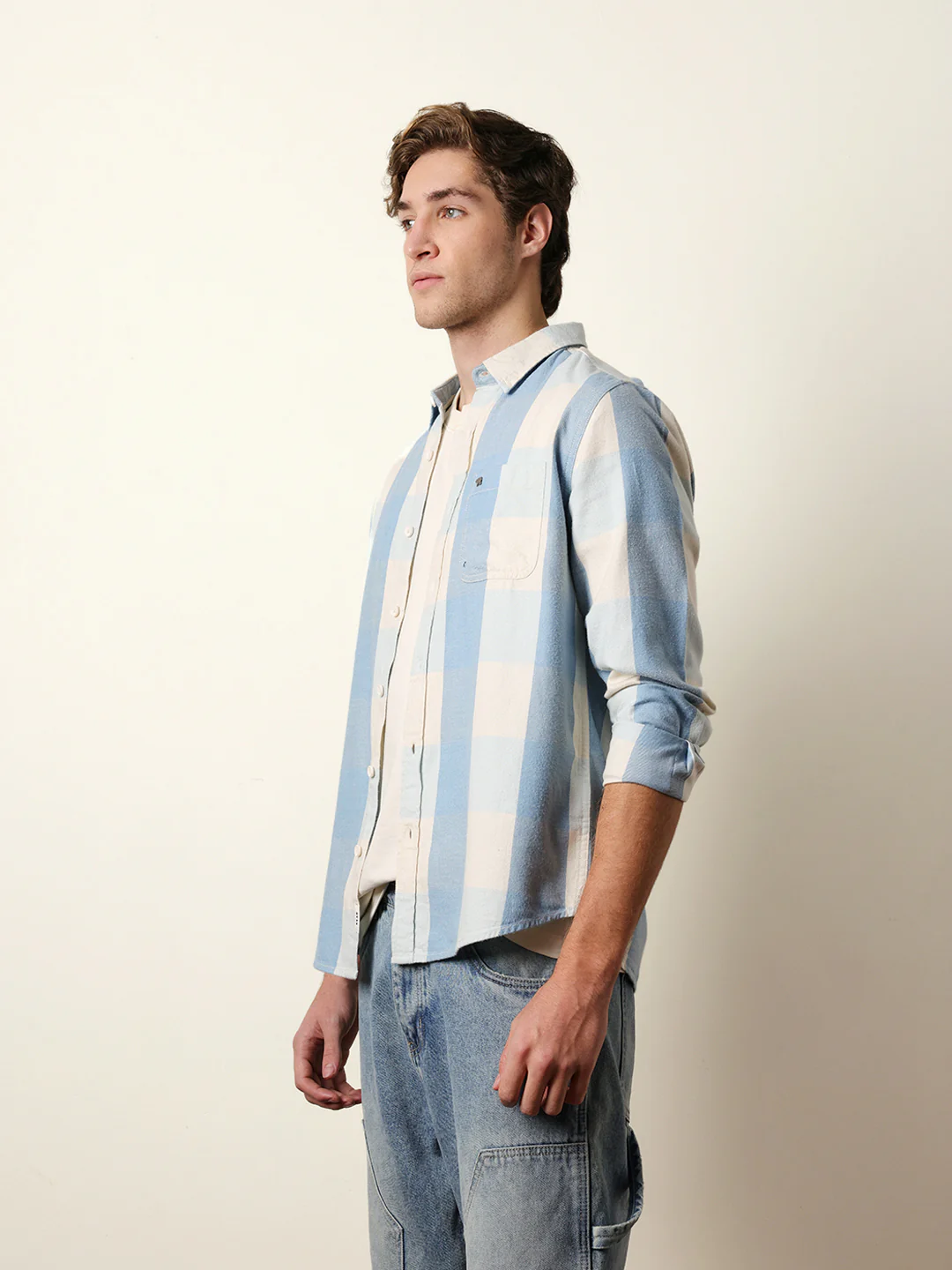 Men Checked Casual Full-Sleeve Shirt - Image 4