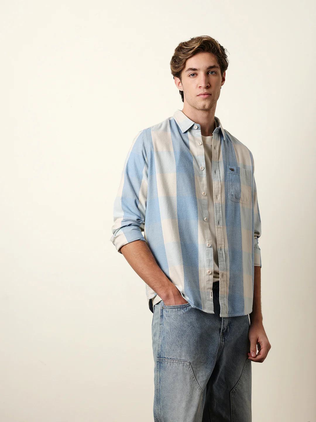 Men Checked Casual Full-Sleeve Shirt - Image 5