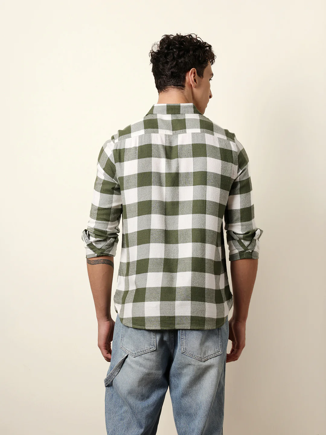 Men Checked Casual Full-Sleeve Shirt - Image 7