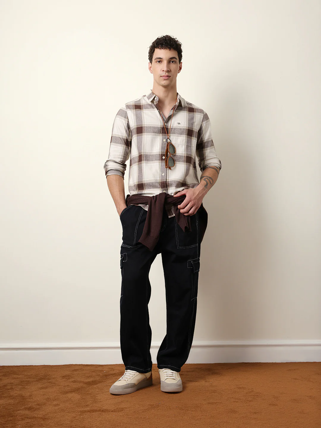 Men Checked Casual Full-Sleeve Shirt - Image 2