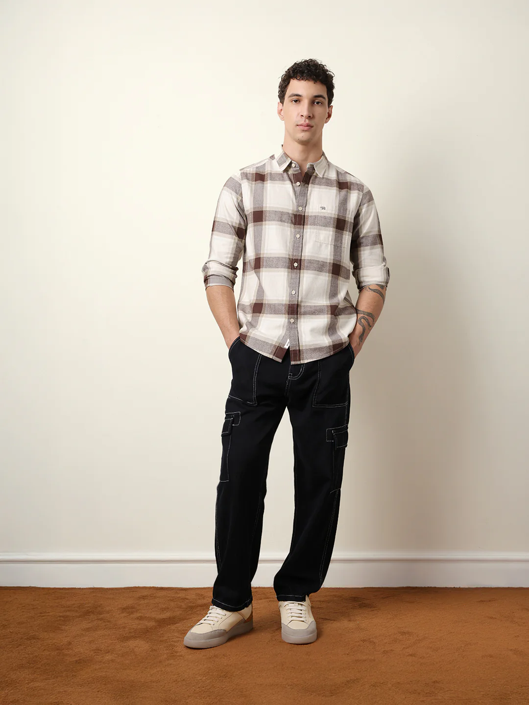 Men Checked Casual Full-Sleeve Shirt - Image 8
