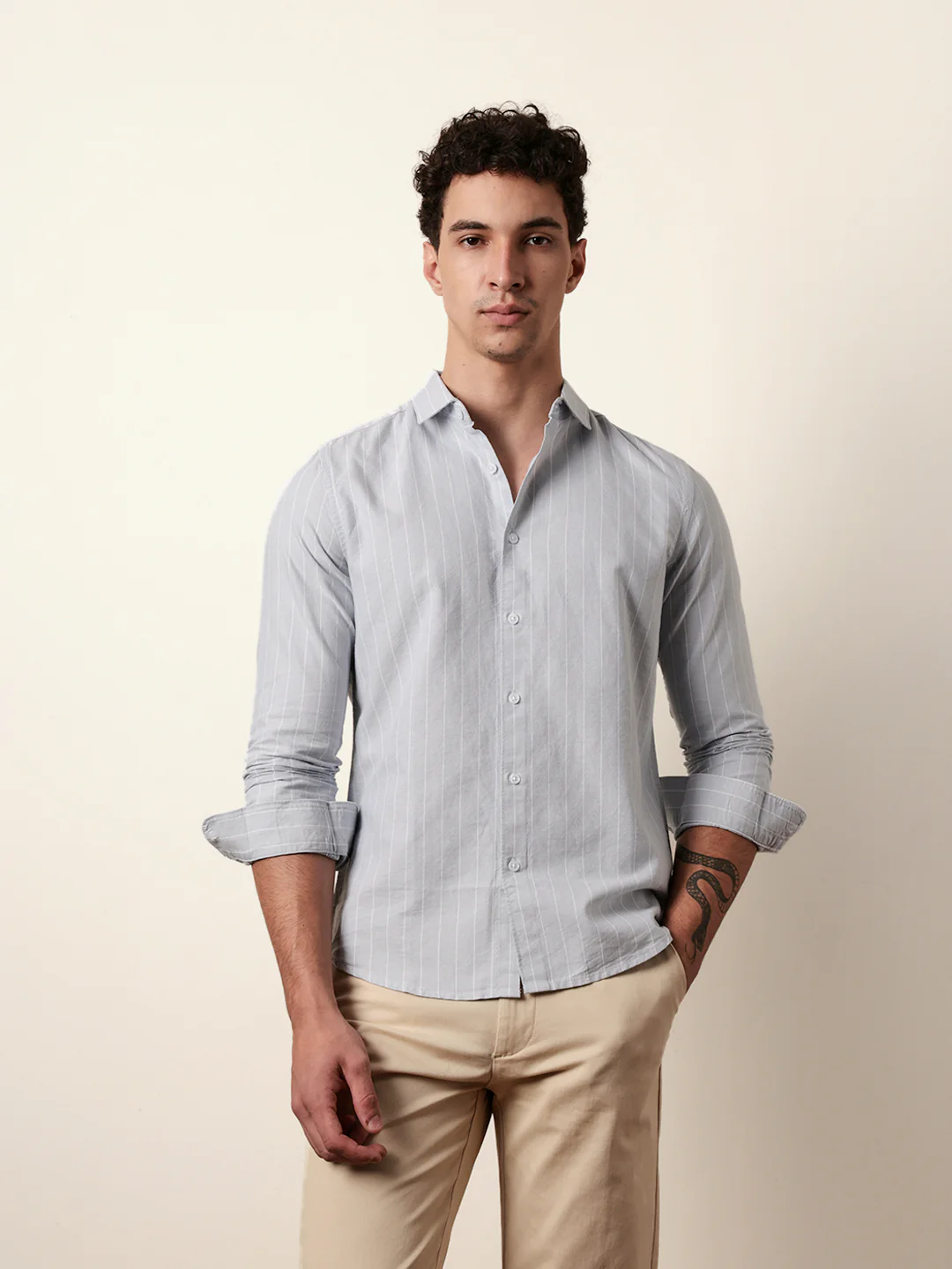Men Checked Casual Full-Sleeve Shirt - Image 3