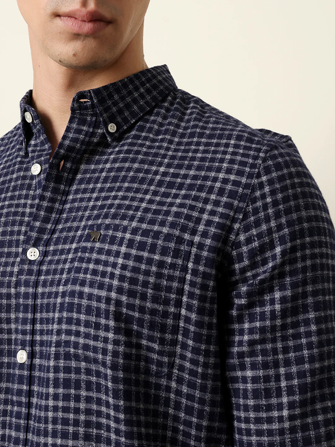 Men Checked Casual Full-Sleeve Shirt - Image 6
