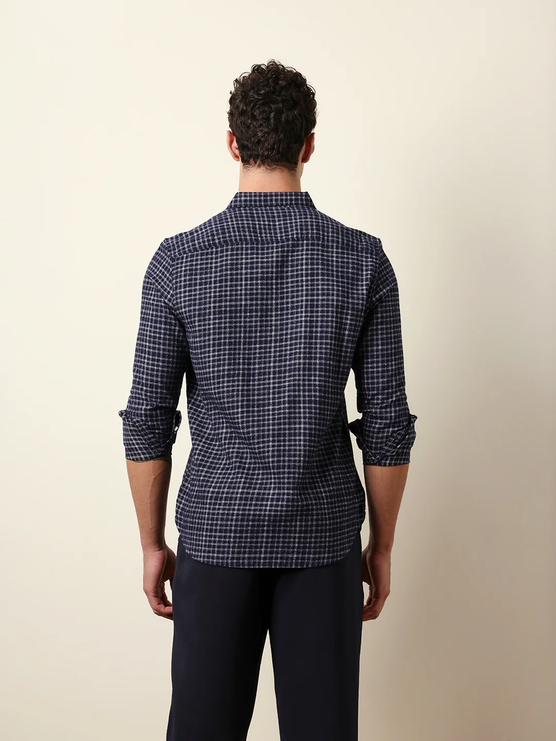 Men Checked Casual Full-Sleeve Shirt - Image 7