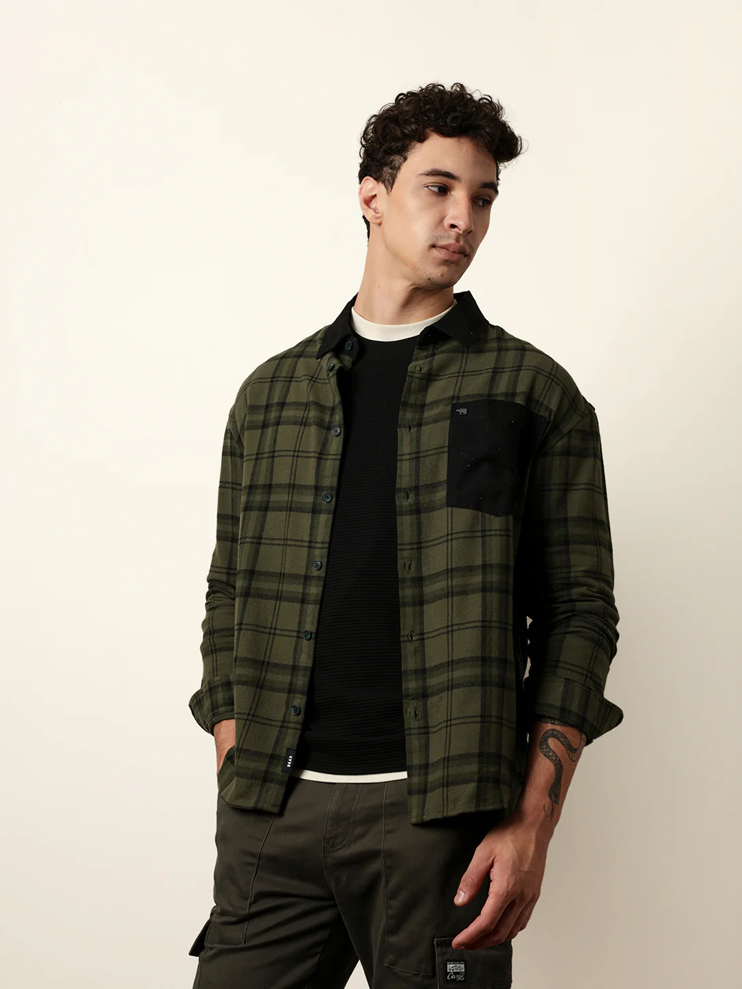 Men Checked Casual Full-Sleeve Shirt - Image 4