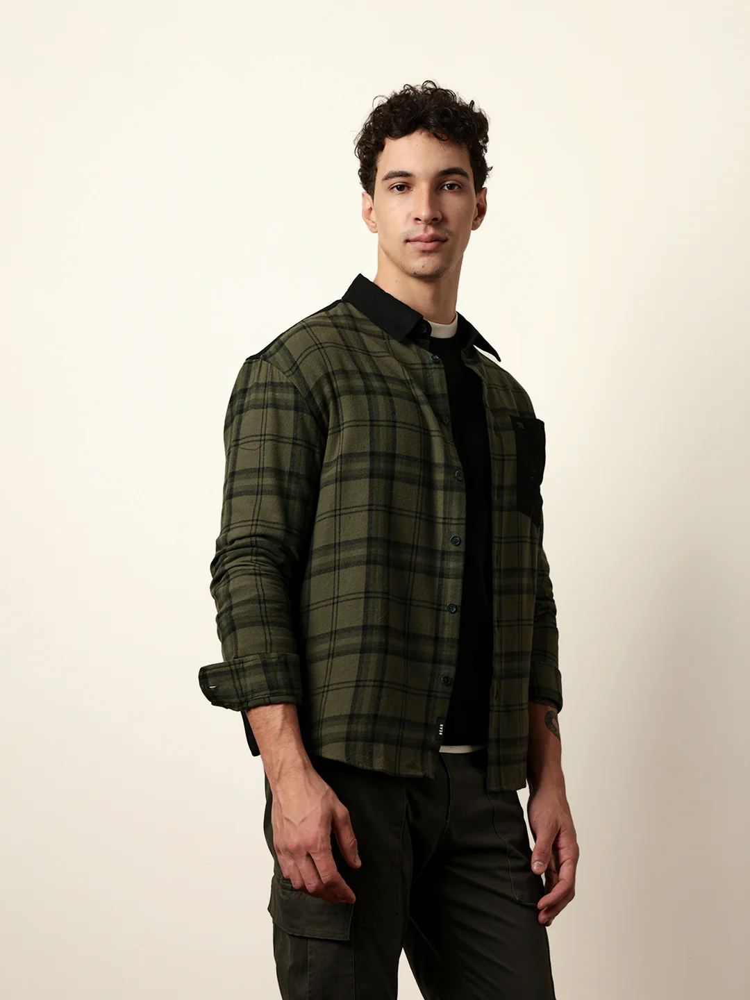 Men Checked Casual Full-Sleeve Shirt - Image 5