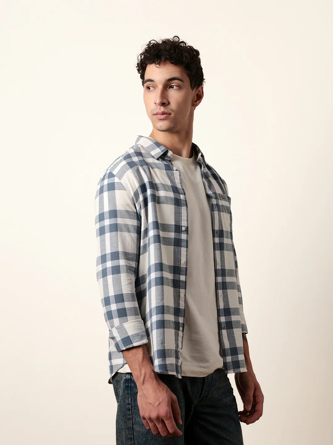 Men Checked Casual Full-Sleeve Shirt - Image 5