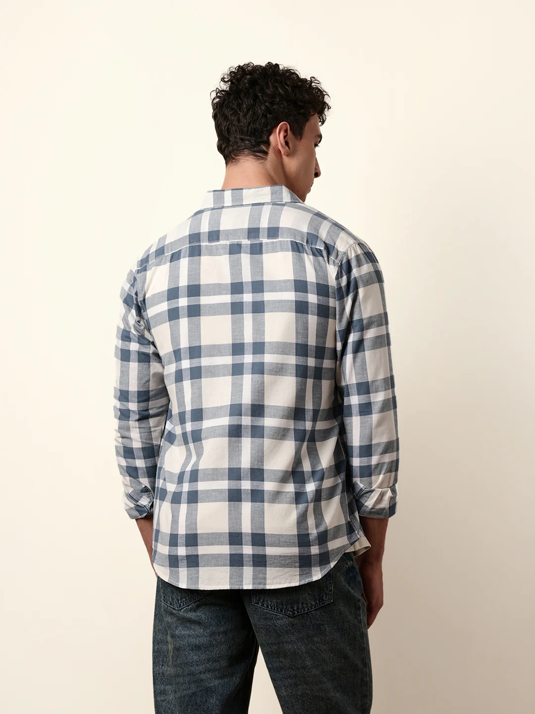 Men Checked Casual Full-Sleeve Shirt - Image 7